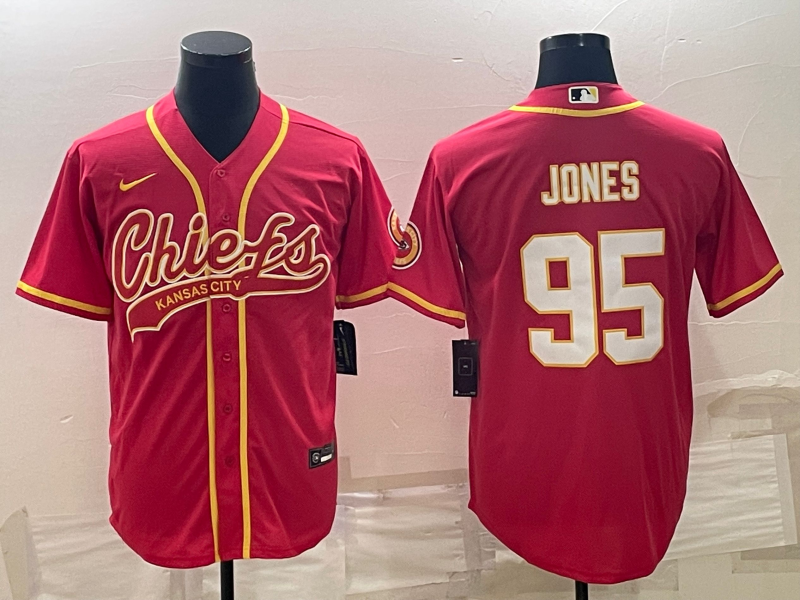 Men's Kansas City Chiefs Chris Jones #95 Red Jersey Joint Edition